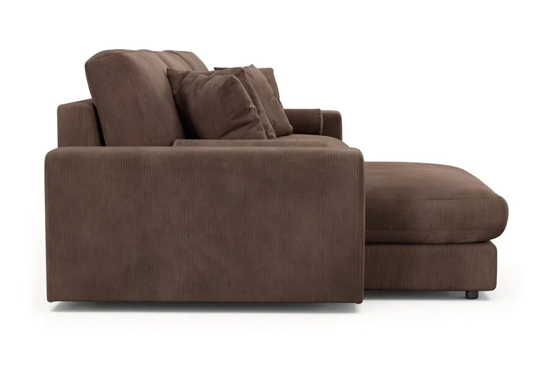 Arken Lyx 5-personers Vendbar L-formet Dyb Chaiselongsofa i Manchester - Brun - Møbler - Sofaer - Sofa med chaiselong