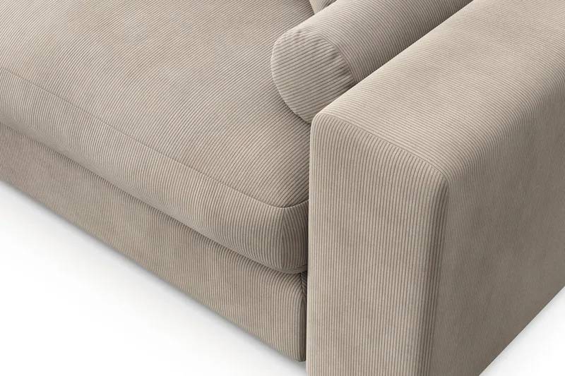 Arken Lyx 6-personers Vendbar L-formet Dyb Chaiselongsofa i Manchester - Greige - Møbler - Sofaer - Sofa med chaiselong