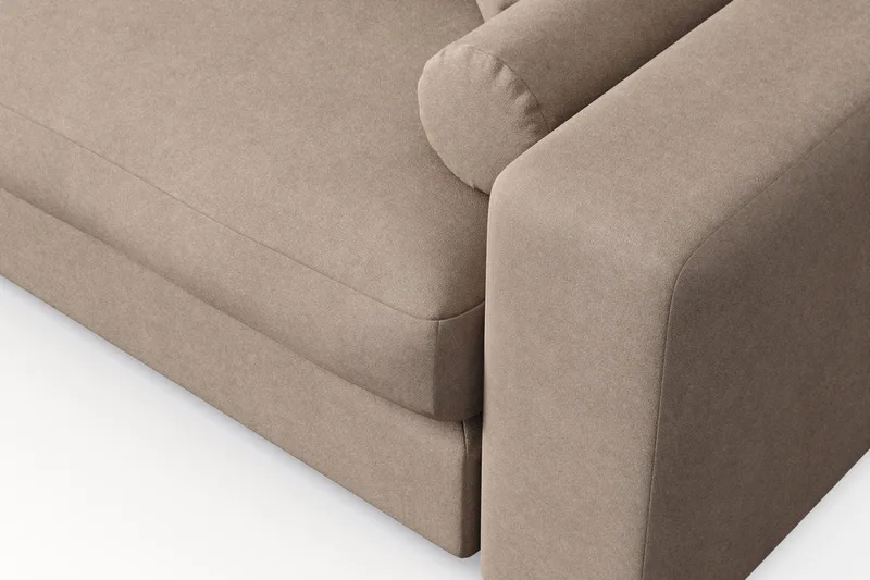 Arken Lyx 6-personers Vendbar L-formet Dyb Chaiselongsofa i stof - Beige - Møbler - Sofaer - Sofa med chaiselong