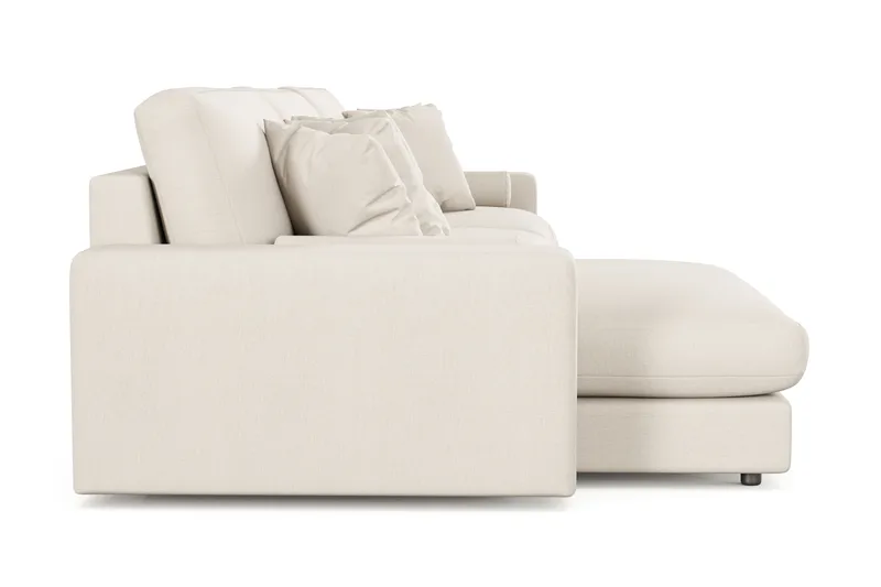 Arken Lyx 6-personers Vendbar L-formet Dyb Chaiselongsofa i stof - Lys beige - Møbler - Sofaer - Sofa med chaiselong