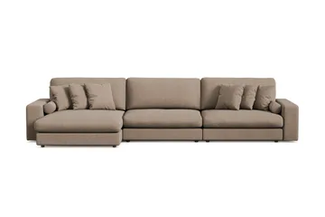 Arken Lyx 6-personers Vendbar L-formet Dyb Chaiselongsofa i stof