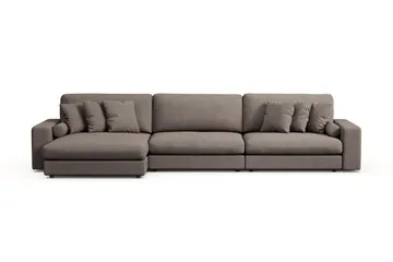 Arken Lyx 6-personers Vendbar L-formet Dyb Chaiselongsofa i stof