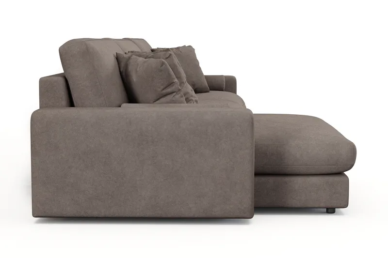 Arken Lyx 6-personers Vendbar L-formet Dyb Chaiselongsofa i stof - Brun - Møbler - Sofaer - Sofa med chaiselong