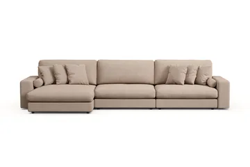 Arken Lyx 6-personers Vendbar L-formet Dyb Chaiselongsofa i stof