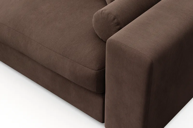 Arken Lyx 6-personers Vendbar L-formet Dyb Chaiselongsofa i Manchester - Brun - Møbler - Sofaer - Sofa med chaiselong