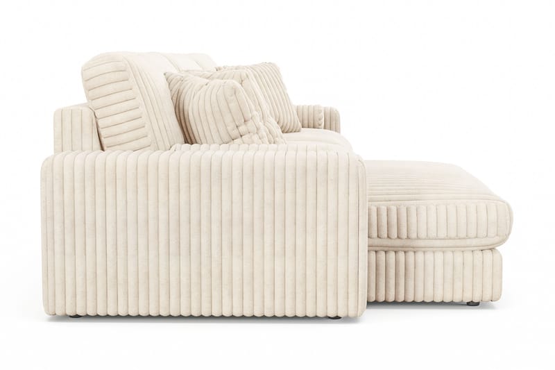 Arken Lyx 6-personers Vendbar L-formet Dyb Chaiselongsofa i Manchester - Beige - Møbler - Sofaer - Sofa med chaiselong