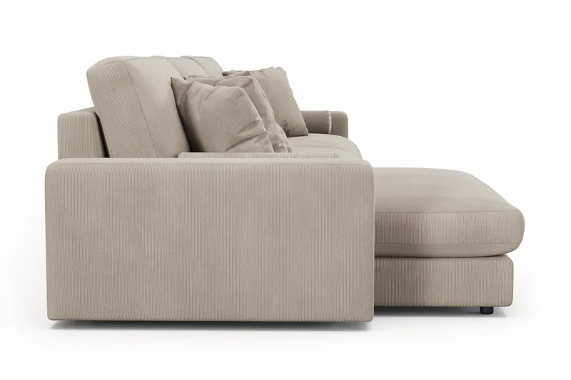 Arken Lyx 6-personers Vendbar L-formet Dyb Chaiselongsofa i Manchester - Greige - Møbler - Sofaer - Sofa med chaiselong