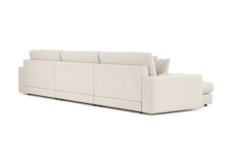 Arken Lyx 6-personers Vendbar L-formet Dyb Chaiselongsofa i stof - Lys beige - Møbler - Sofaer - Sofa med chaiselong
