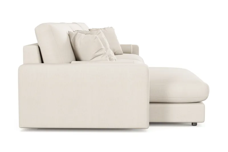 Arken Lyx 6-personers Vendbar L-formet Dyb Chaiselongsofa i stof - Lys beige - Møbler - Sofaer - Sofa med chaiselong