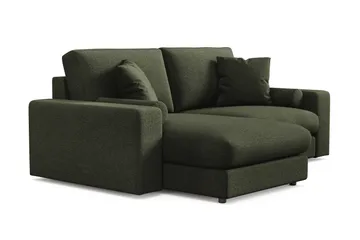 Arken Lyx dyb, vendbar L-formet 3-personers chaiselongsofa i stof - Grøn - Møbler - Sofaer - Sofa med chaiselong