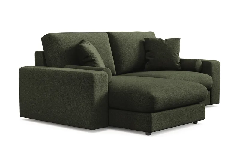 Arken Lyx dyb, vendbar L-formet 3-personers chaiselongsofa i stof - Grøn - Møbler - Sofaer - Sofa med chaiselong