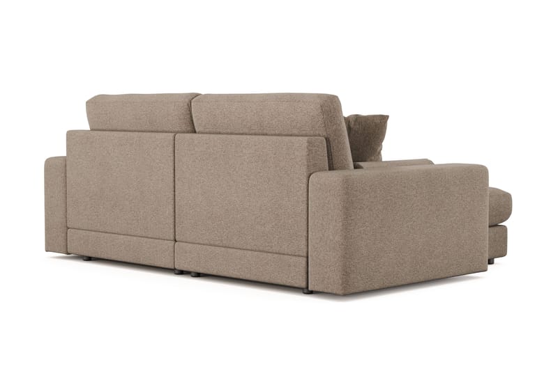 Arken Lyx dyb, vendbar L-formet 3-personers chaiselongsofa i stof - Brun - Møbler - Sofaer - Sofa med chaiselong