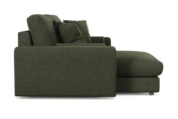 Arken Lyx dyb, vendbar L-formet 3-personers chaiselongsofa i stof - Grøn - Møbler - Sofaer - Sofa med chaiselong