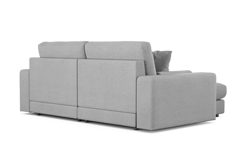 Arken Lyx dyb, vendbar L-formet 3-personers chaiselongsofa i stof - Lysegrå - Møbler - Sofaer - Sofa med chaiselong