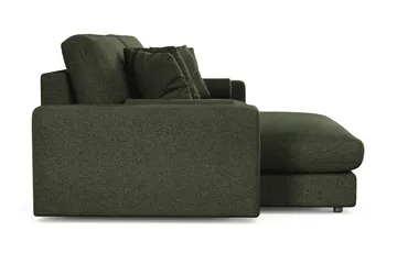 Arken Lyx dyb, vendbar L-formet 4-personers chaiselongsofa i stof - Grøn - Møbler - Sofaer - Sofa med chaiselong