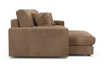 Arken Lyx dyb, vendbar L-formet 5-personers chaiselongsofa i riflet fløjl - Brun - Møbler - Sofaer - Sofa med chaiselong