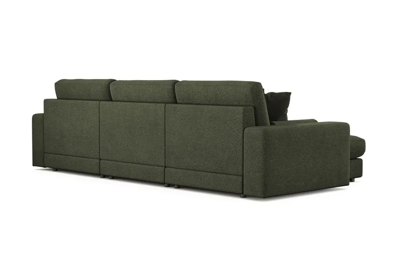 Arken Lyx dyb, vendbar L-formet 5-personers chaiselongsofa i stof - Grøn - Møbler - Sofaer - Sofa med chaiselong