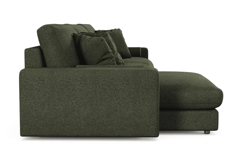 Arken Lyx dyb, vendbar L-formet 6-personers chaiselongsofa i stof - Grøn - Møbler - Sofaer - Sofa med chaiselong