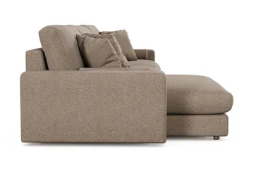 Arken Lyx dyb, vendbar L-formet 6-personers chaiselongsofa i stof - Brun - Møbler - Sofaer - Sofa med chaiselong