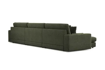 Arken Lyx dyb, vendbar L-formet 6-personers chaiselongsofa i stof - Grøn - Møbler - Sofaer - Sofa med chaiselong