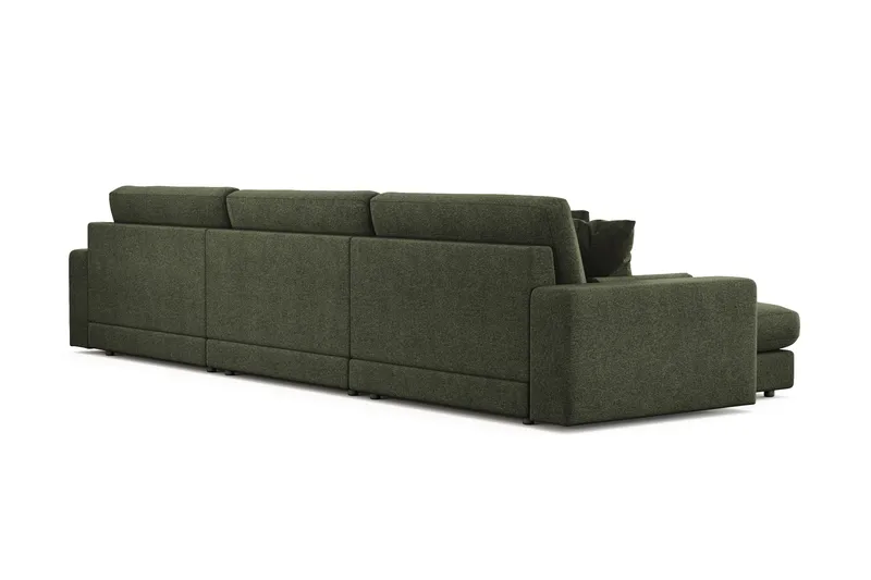 Arken Lyx dyb, vendbar L-formet 6-personers chaiselongsofa i stof - Grøn - Møbler - Sofaer - Sofa med chaiselong