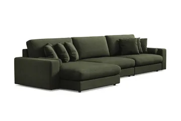 Arken Lyx dyb, vendbar L-formet 6-personers chaiselongsofa i stof - Grøn - Møbler - Sofaer - Sofa med chaiselong