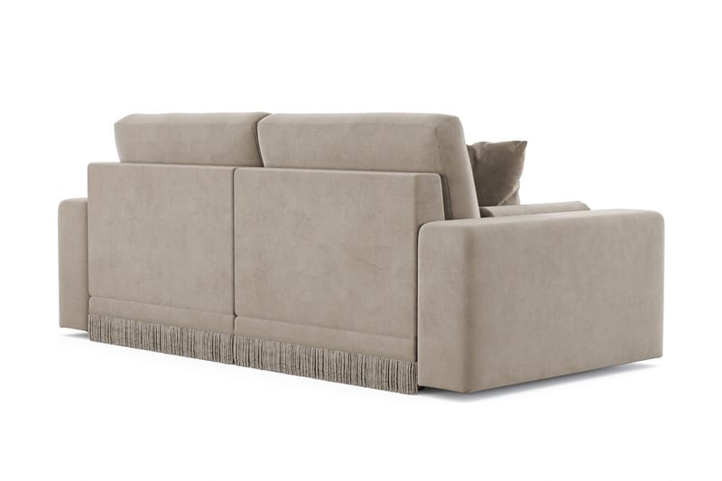 Arken Lyx dyb 3-personers sofa i velour - Beige - Møbler - Sofaer - Velour sofaer