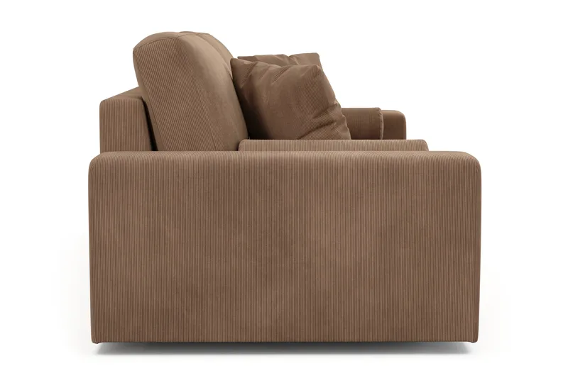 Arken Lyx dyb 3-personers sofa i fløjl - Brun - Møbler - Sofaer - 3 personers sofa
