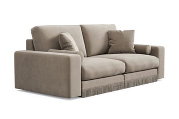 Arken Lyx dyb 3-personers sofa i velour - Beige - Møbler - Sofaer - Velour sofaer