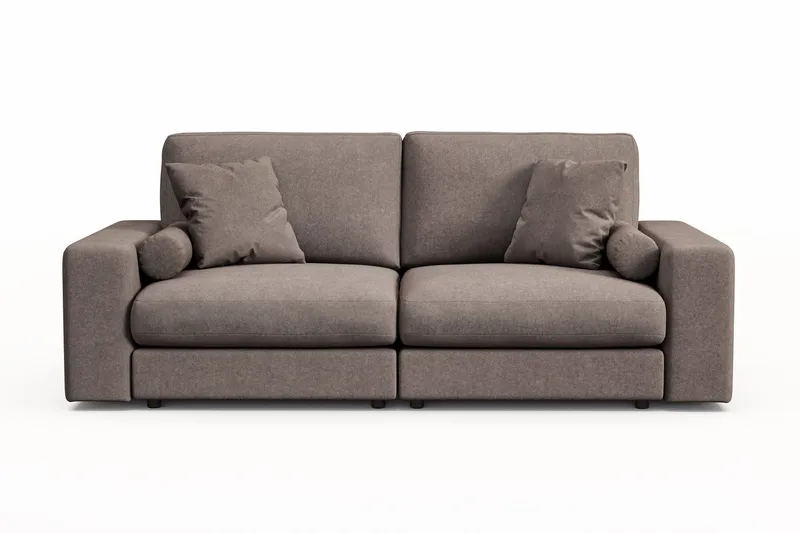 Arken Lyx dyb 3-personers sofa i stof, Brun