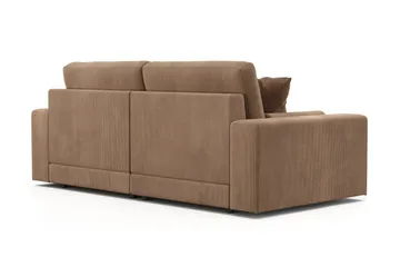 Arken Lyx dyb 3-personers sofa i fløjl - Brun - Møbler - Sofaer - 3 personers sofa