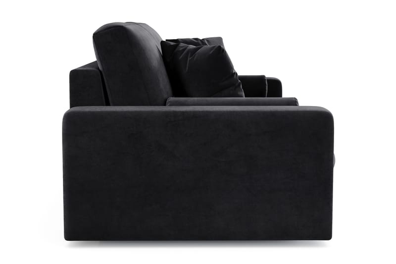 Arken Lyx dyb 3-personers sofa i velour - Sort - Møbler - Sofaer - Velour sofaer