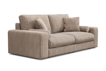 Arken Lyx dyb 3-personers sofa i fløjl - Greige - Møbler - Sofaer - 3 personers sofa