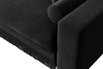 Arken Lyx dyb 3-personers sofa i velour - Sort - Møbler - Sofaer - Velour sofaer