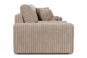 Arken Lyx dyb 3-personers sofa i fløjl - Greige - Møbler - Sofaer - 3 personers sofa