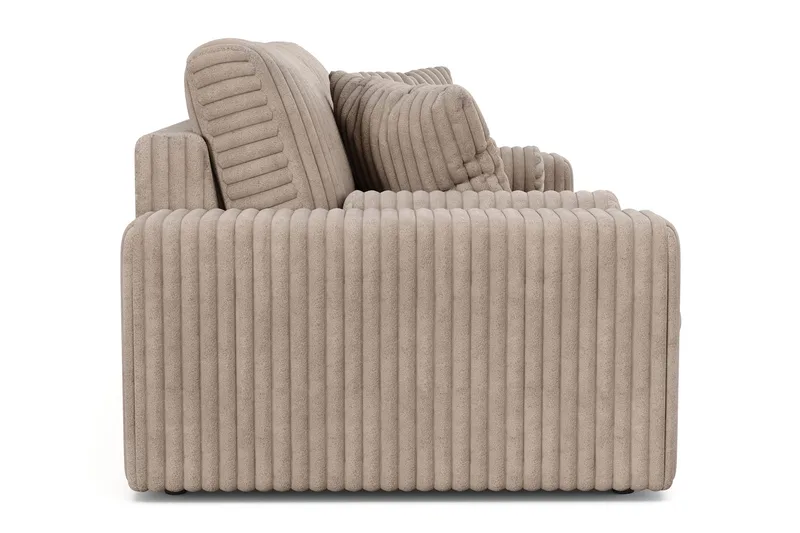 Arken Lyx dyb 3-personers sofa i fløjl - Greige - Møbler - Sofaer - 3 personers sofa