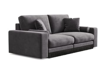 Arken Lyx dyb 3-personers sofa i velour - Mørkegrå - Møbler - Sofaer - Velour sofaer