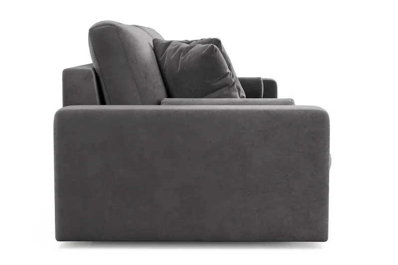 Arken Lyx dyb 4-personers veloursofa - Mørkegrå - Møbler - Sofaer - Velour sofaer