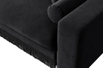 Arken Lyx dyb 4-personers veloursofa - Sort - Møbler - Sofaer - Velour sofaer