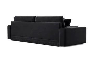 Arken Lyx dyb 4-personers veloursofa - Sort - Møbler - Sofaer - Velour sofaer