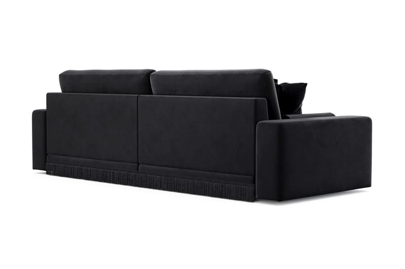 Arken Lyx dyb 4-personers veloursofa - Sort - Møbler - Sofaer - Velour sofaer