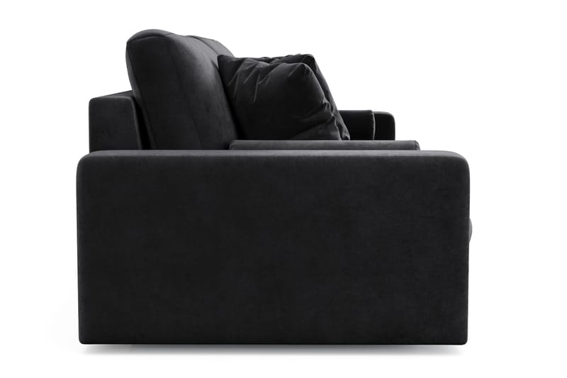 Arken Lyx dyb 4-personers veloursofa - Sort - Møbler - Sofaer - Velour sofaer