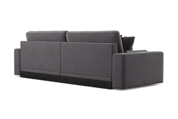 Arken Lyx dyb 4-personers veloursofa - Mørkegrå - Møbler - Sofaer - Velour sofaer