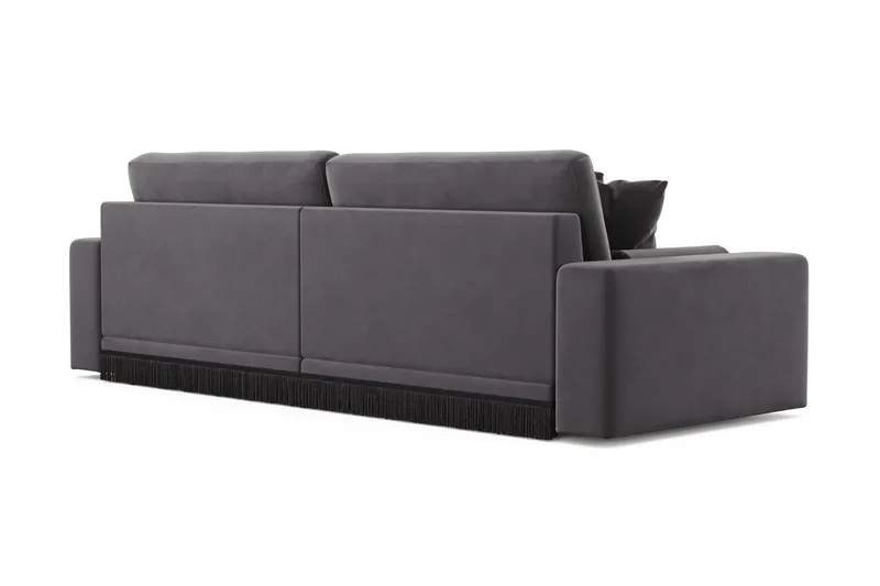 Arken Lyx dyb 4-personers veloursofa - Mørkegrå - Møbler - Sofaer - Velour sofaer