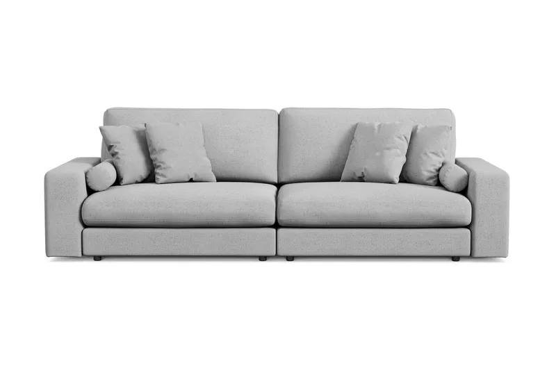 Arken Lyx dyb 4-personers sofa i stof, Lysegrå