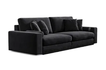 Arken Lyx dyb 4-personers veloursofa - Sort - Møbler - Sofaer - Velour sofaer