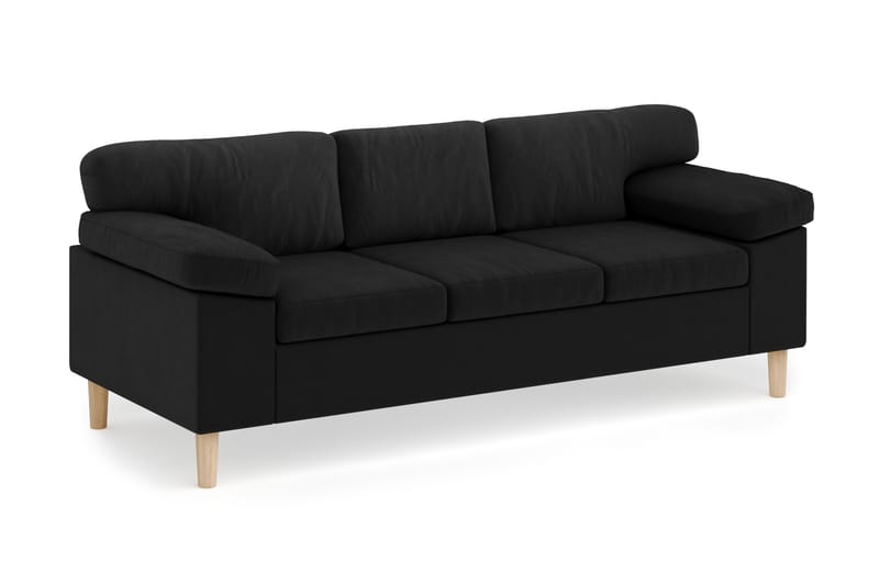 Askerod 3-personers Sofa - Sort - Møbler - Sofaer - 3 personers sofa