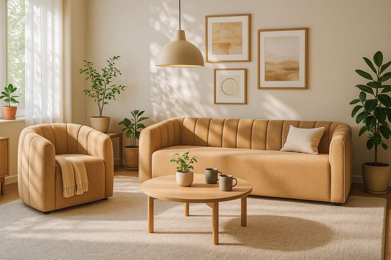 Avadala 3-personers Sofa - Brun - Møbler - Sofaer - 3 personers sofa