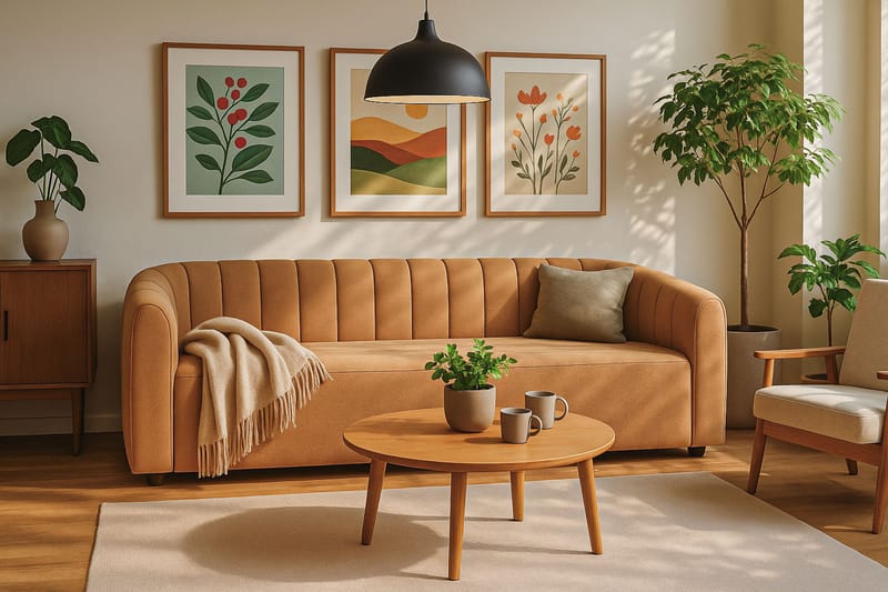 Avadala 4-personers Sofa - Brun - Møbler - Sofaer - 4 personers sofa