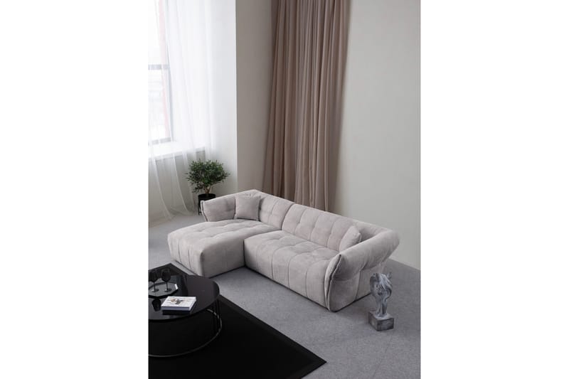 Azzo 4-personers Sofa med Chaiselong - Lysegrå - Møbler - Sofaer - Sofa med chaiselong